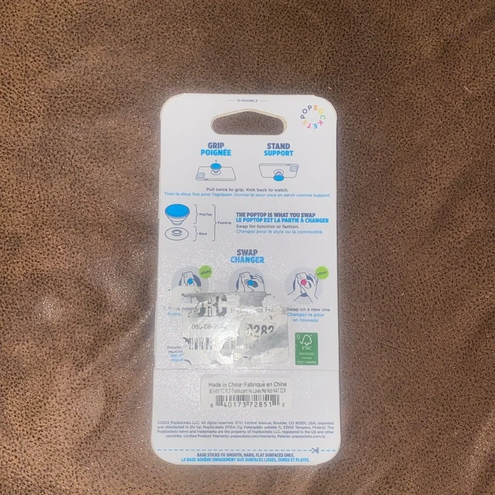 Plant Based-PopSocket Pop Grip-Loves Me Not-NEW